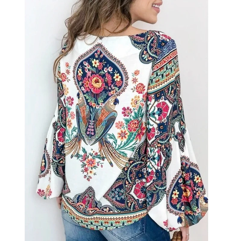 Женская шифоновая блузка Lugentolo свободная рубашка с круглым вырезом и рукавами