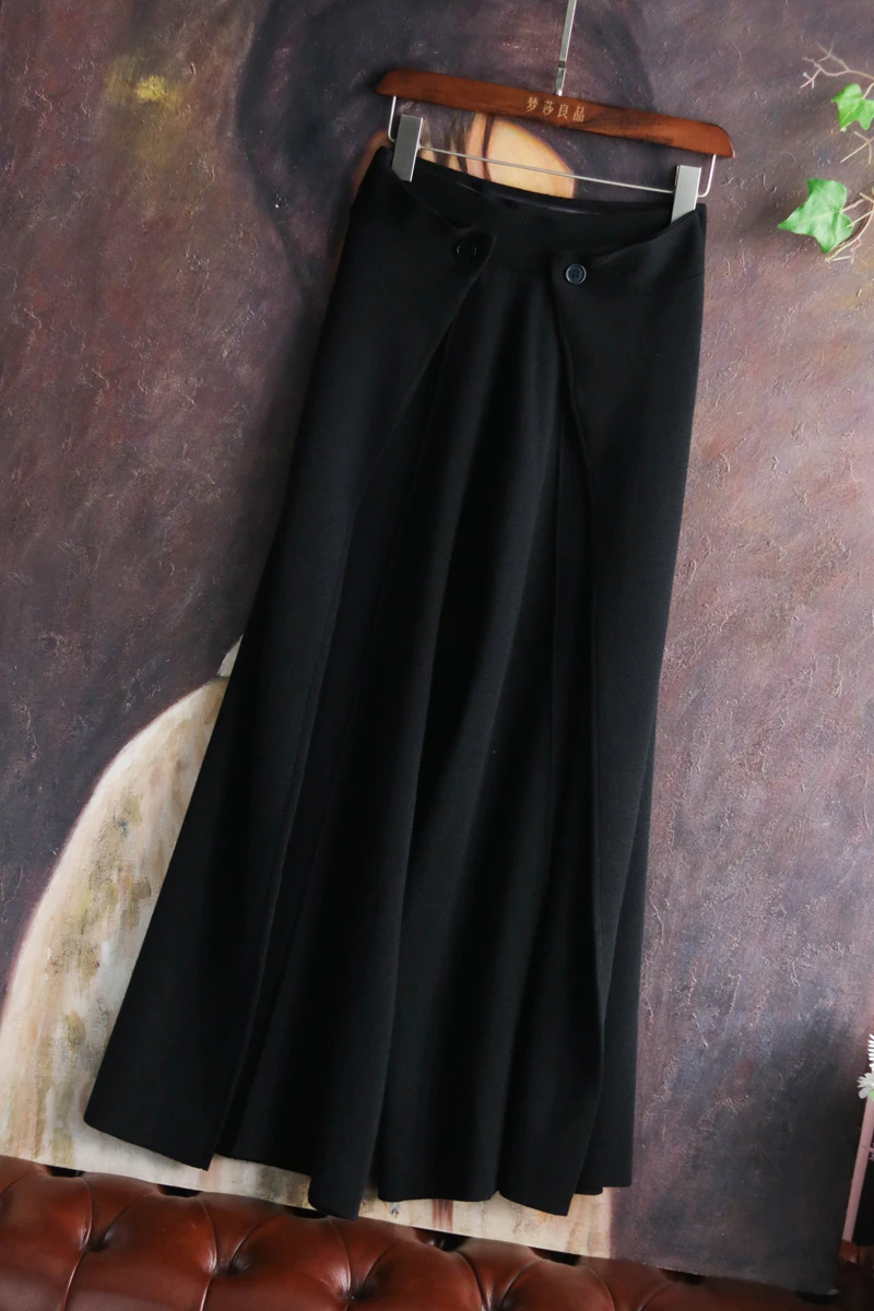 

Wool Knitted Top + Wide Leg Pants Two Piece Set Spring Knitted Sweater Cardigan Coat With Knitted Wide Legs Pants