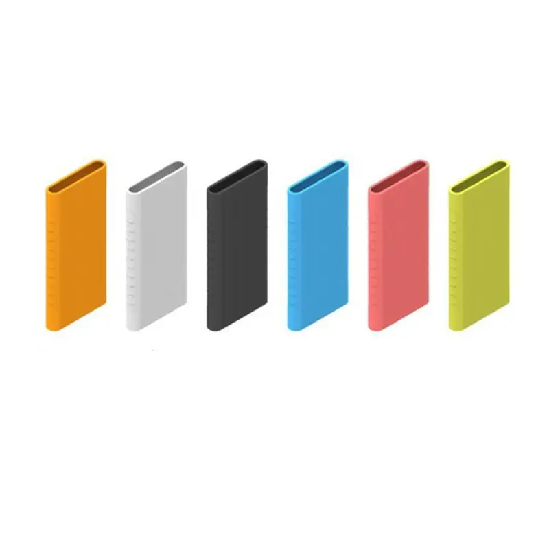 Silicone Protector Case Cover For Xiao mi Power Bank 2 10000 mAh Dual USB Port Skin Shell Sleeve bank Model PLM09ZM |