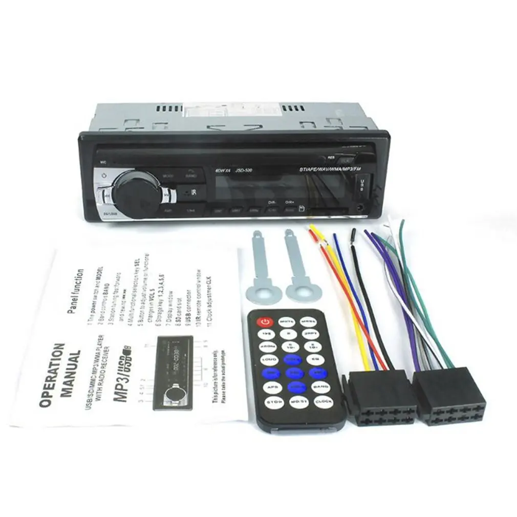 

Autoradio Car Stereo Radio FM Aux Input Receiver USB JSD-520 12V In-dash 1 Din Car MP3 Multimedia Player