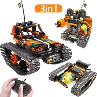 353pcs 3in1 technical rc car building blocks diy 2 4g remote control racing stunt car assemble bricks set stem toys for children