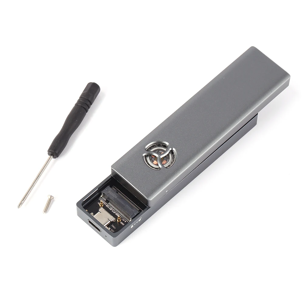 

1/2/5/10PC Fan M.2 NGFF NVME Aluminum Alloy USB 3.1 Type-C SSD Enclosure M.2 NGFF NVME External Case Mobile Hard Disk Box
