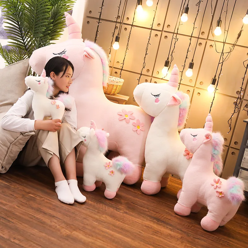 

25-40cm kawaii Unicorn Plush Toys 3 Styles Stuffed Animal Unicorn Horse Doll Soft Children Home Decor Gifts Pillow Baby Gifts