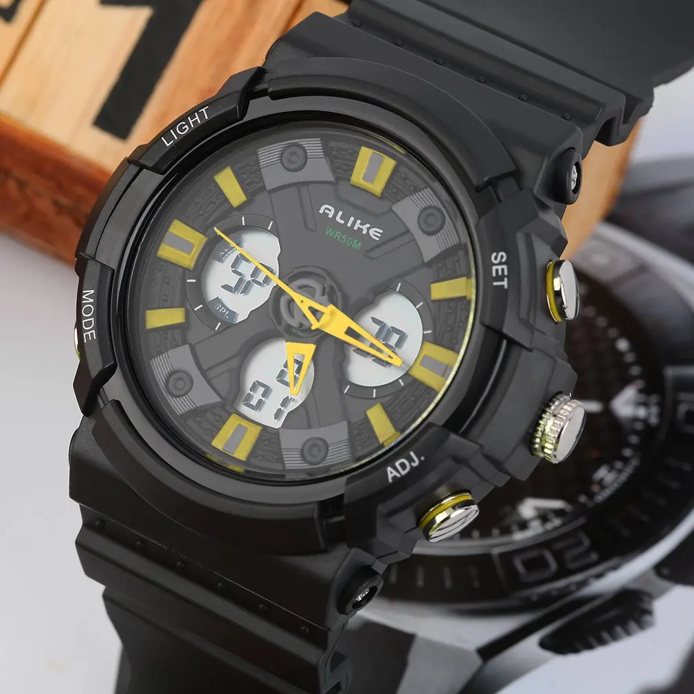 Аналог AK14108 мужские цифровые водонепроницаемые Секундомер спортивные наручные