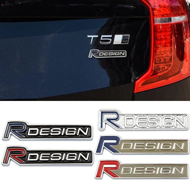 

3D Metal RDESIGN Letter Logo Car Rear Trunk Emblem Badge Stickers Decals For Volvo R DESIGN S40 S60 S90 XC60 XC90 V40 V90 V60