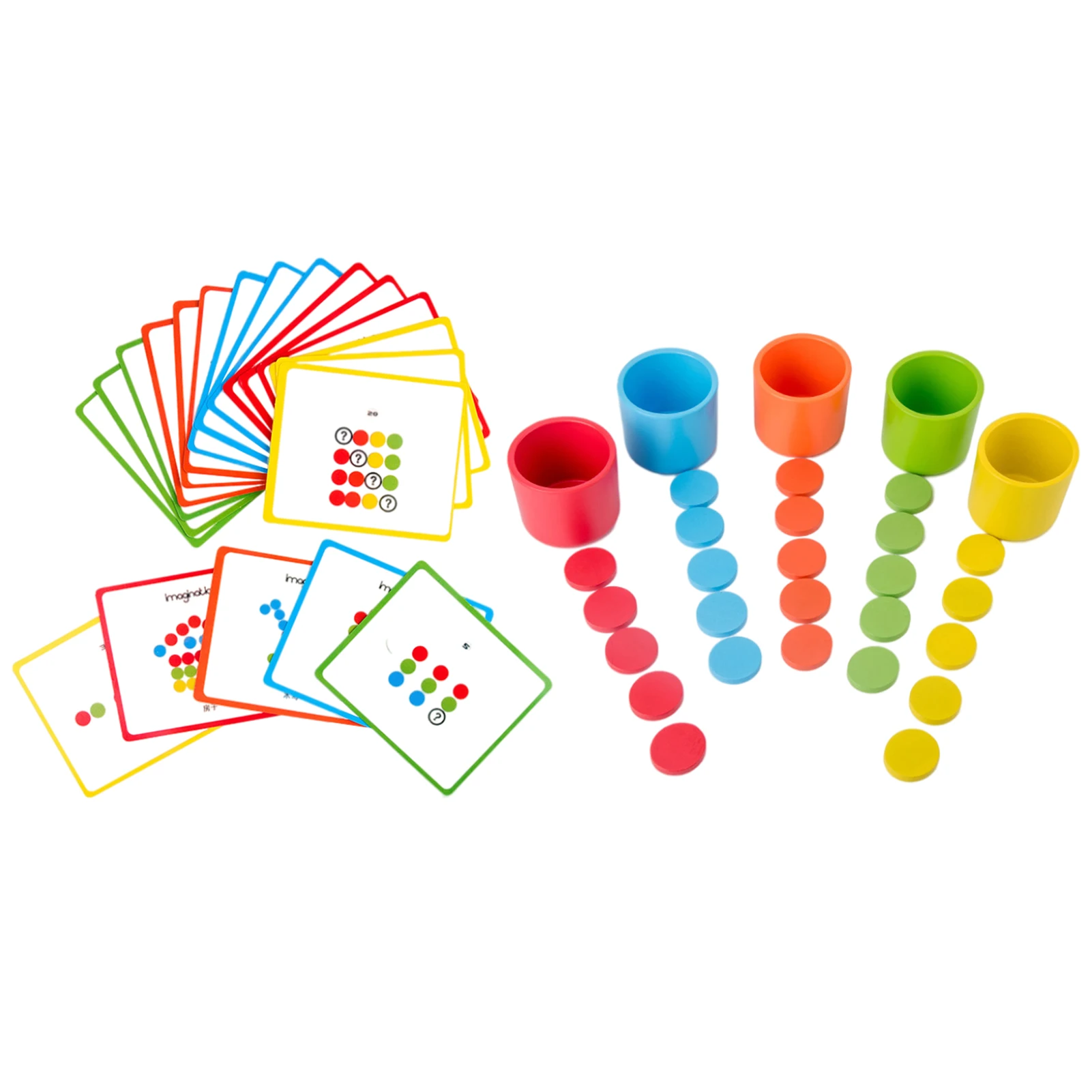 

Montessori Wooden Color Circular Plate Sorting Stacking Cup Toy Kit Montessori Rainbow Matching Game Educational Toy For Sturdy