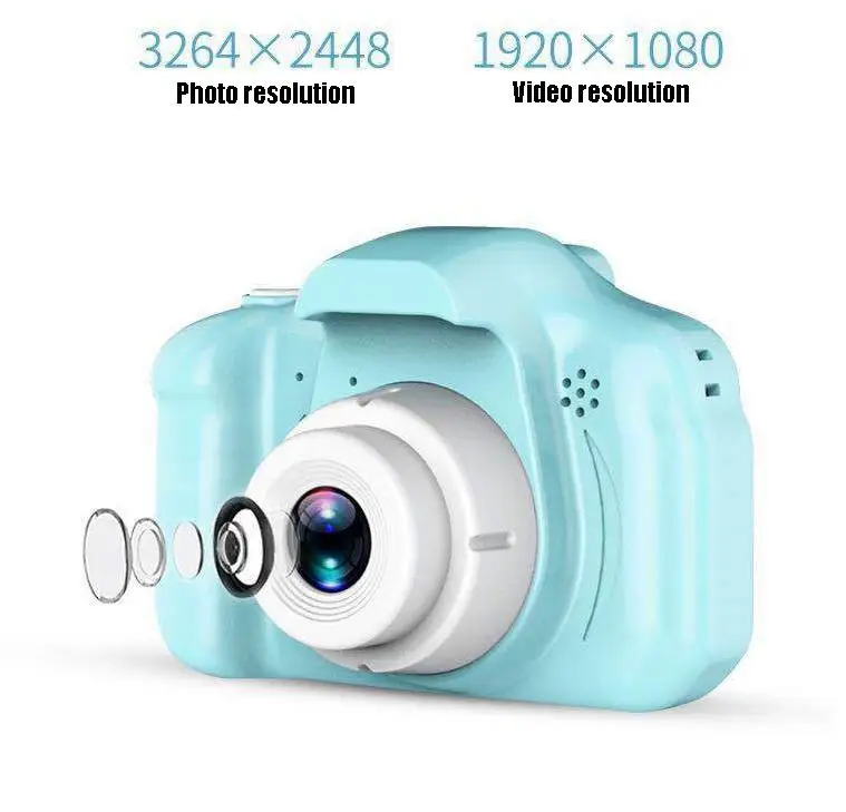 

Kids Digital Video Camera Mini Rechargeable Children Camera Shockproof 8MP HD Toddler Cameras Child Camcorder