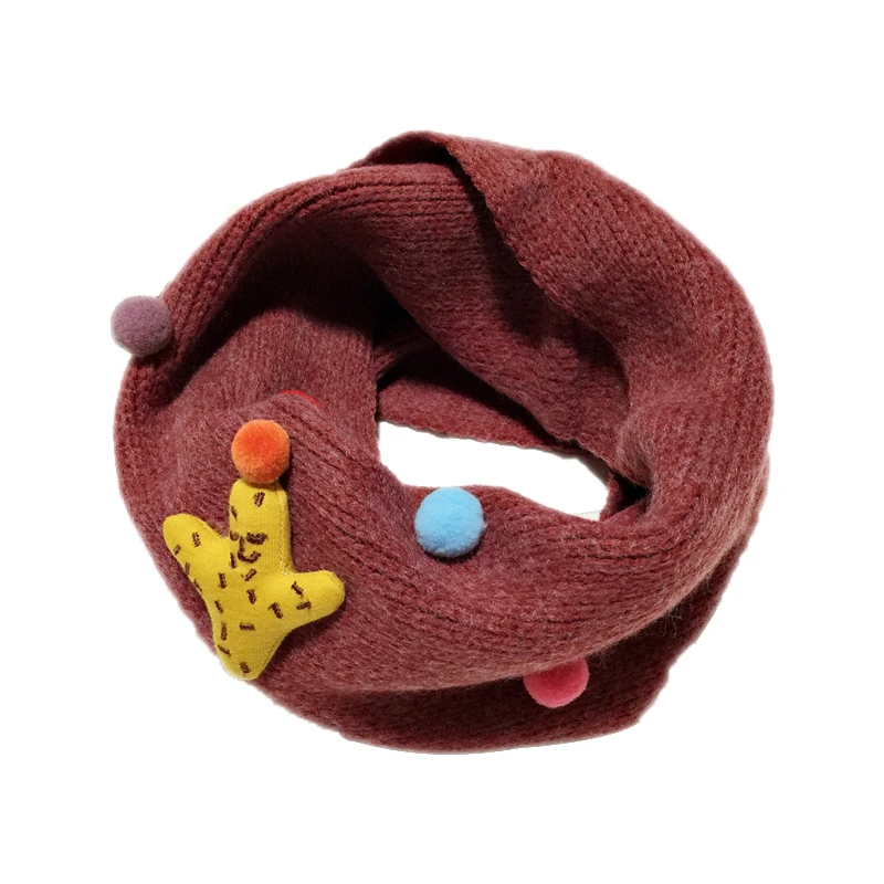 Модный теплый зимний шарф Вязаный детский для маленьких мальчиков и девочек с