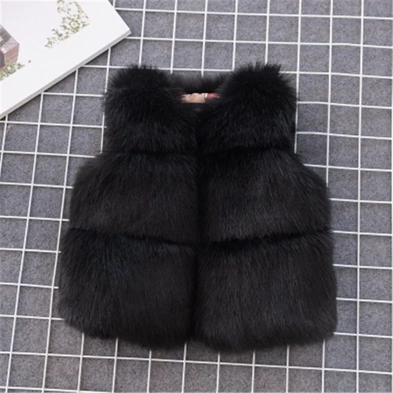 2019 однотонные пальто из искусственного меха для девочек зимняя мягкая теплая