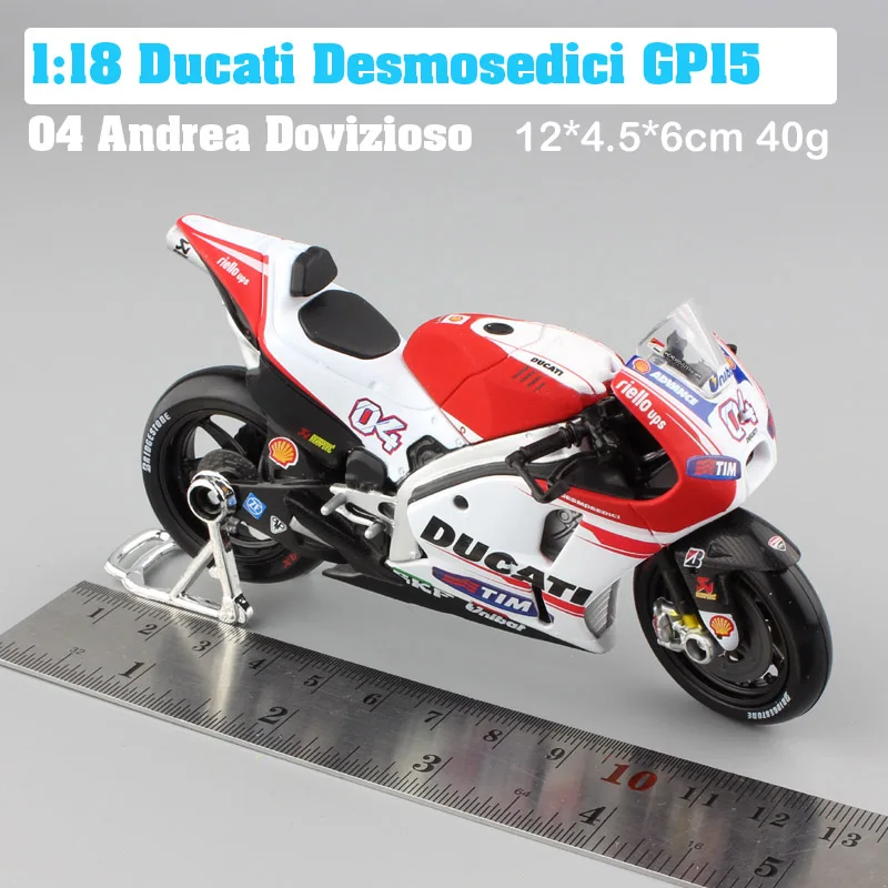 Ducati GP15 No.4 Maisto 1:18 весы поездок на мотоцикле Ducati Desmosedici RR GP15 GP18 no.04 Andrea Dovizioso moto rcycle гоночный moto велосипед Diecasts модель GP игрушки - Цвет: Ducati GP15 No.4