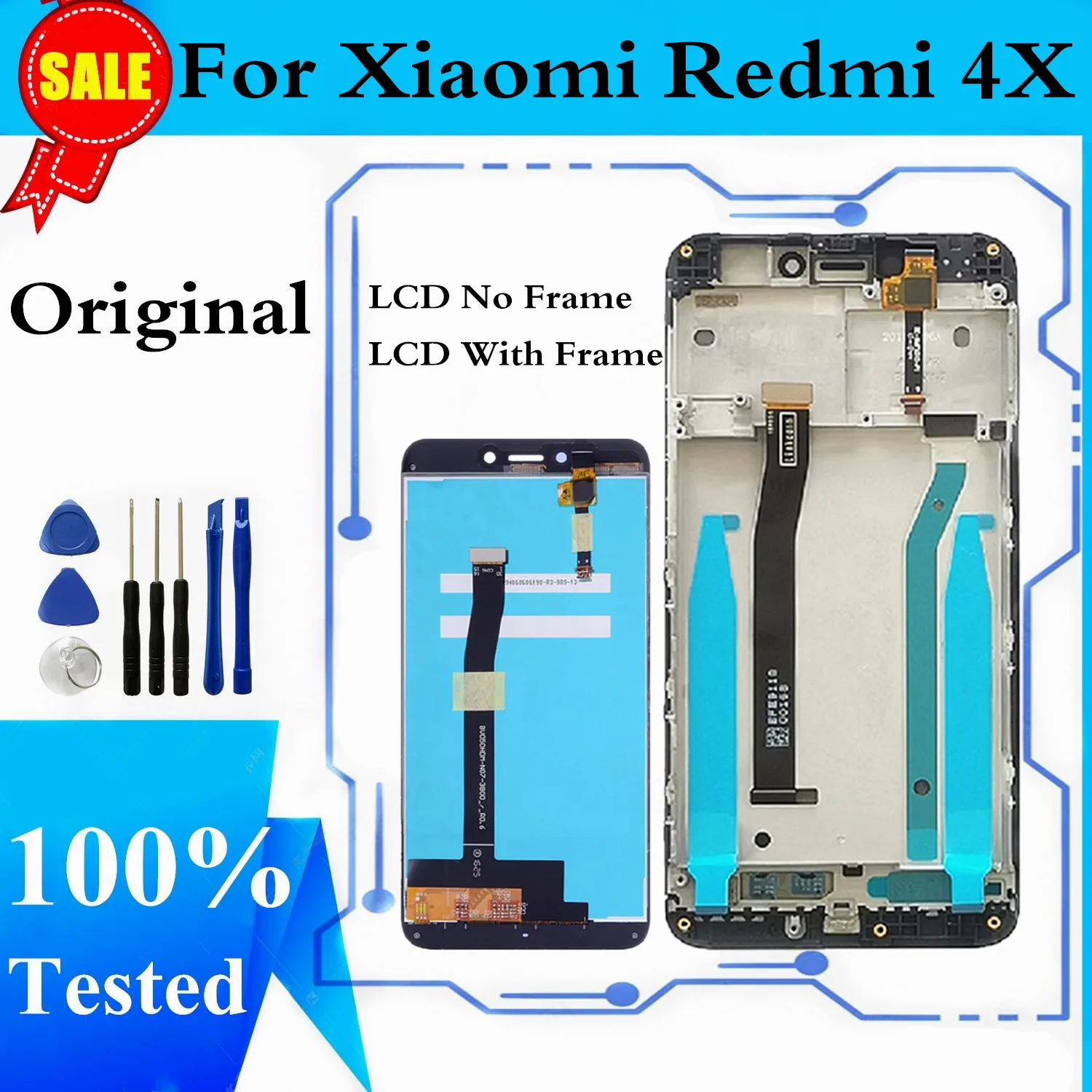 

Оригинальный ЖК-дисплей для XIAOMI REDMI 4X, ЖК-дисплей, сенсорный экран, дигитайзер в сборе, Замена с рамкой для Xiaomi Redmi 4X, дисплей