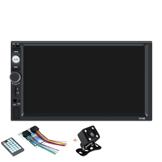 with camera Авторадио 2 din общие модели автомобилей 7 ''ЖК сенсорный экран Bluetooth автомобильный Радио плеер Автомобильный аудио камера заднего вида Зеркало Ссылка 7010b - Цвет: with camera