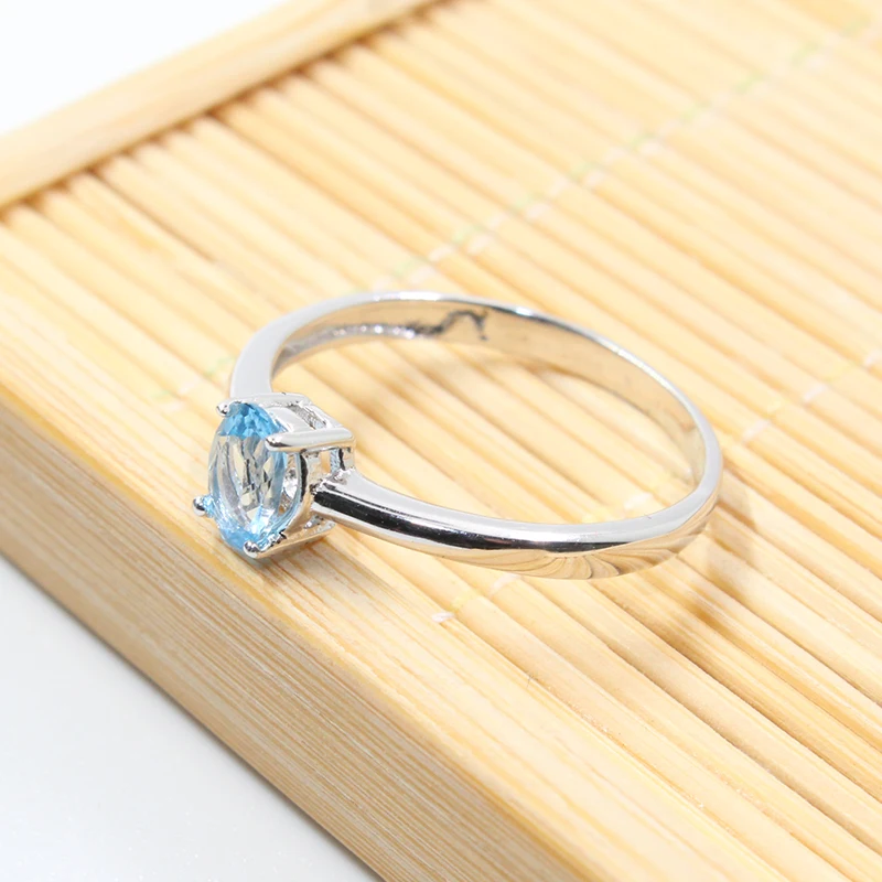 Горячая продажа Гарантия 100% Натуральный топаз модное Кристальное кольцо 925