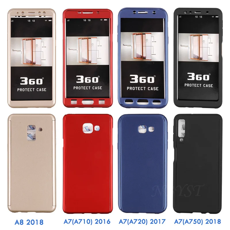 360 Full Protective Phone Case For Samsung Galaxy A70 A40 A50 A60 A30 A20E A10 M30 M20 M10 A5 A7 2017 A6 A8 A9 2018 A3 2016 Cove