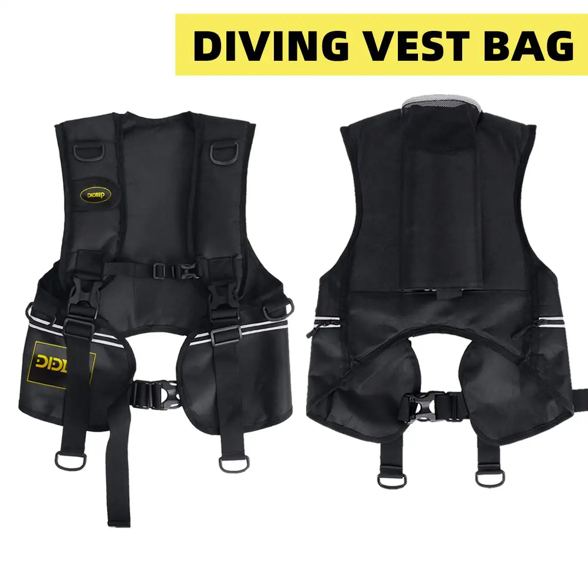 

DIDEEP Quick-Drying Vest Bag for 2L Scuba Tank Diving Oxygen Cylinder Storage Back Bag Snorkeling Dive Equipment