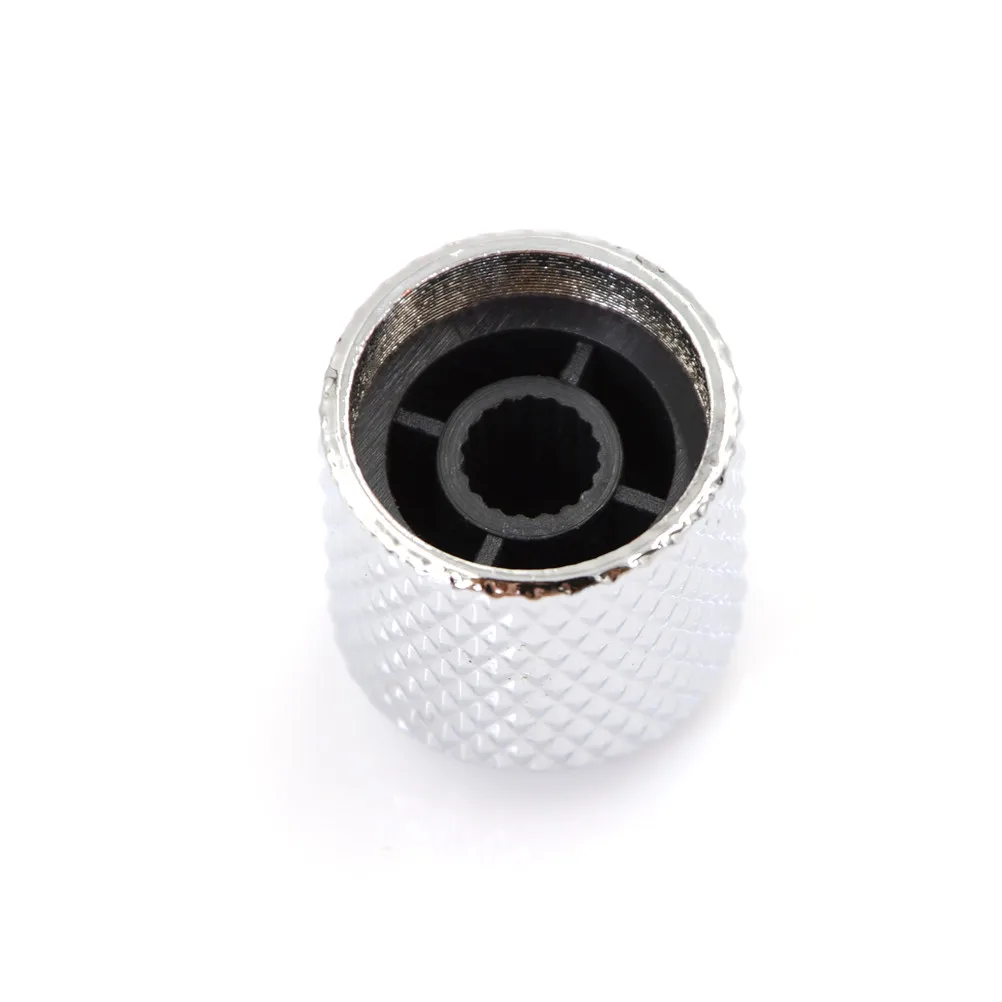

4PCS Metal Electric Bass Guitar Volume Tone Control Knobs Dome Knobs Guitar Parts With Hole Guitar Parts & Accessorie
