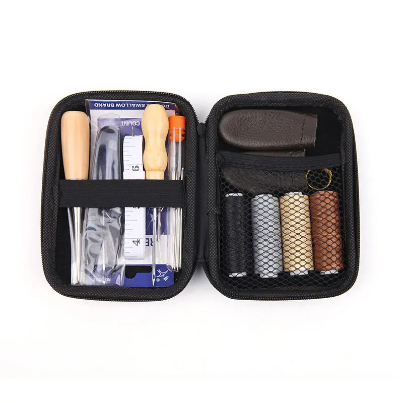 

12/20/28/37PCS Leather Big Eyes Sewing Tool Set Sewing Needles Waxed Thread Leather Sewing Needles Awl Hand Tools Sewing DIY