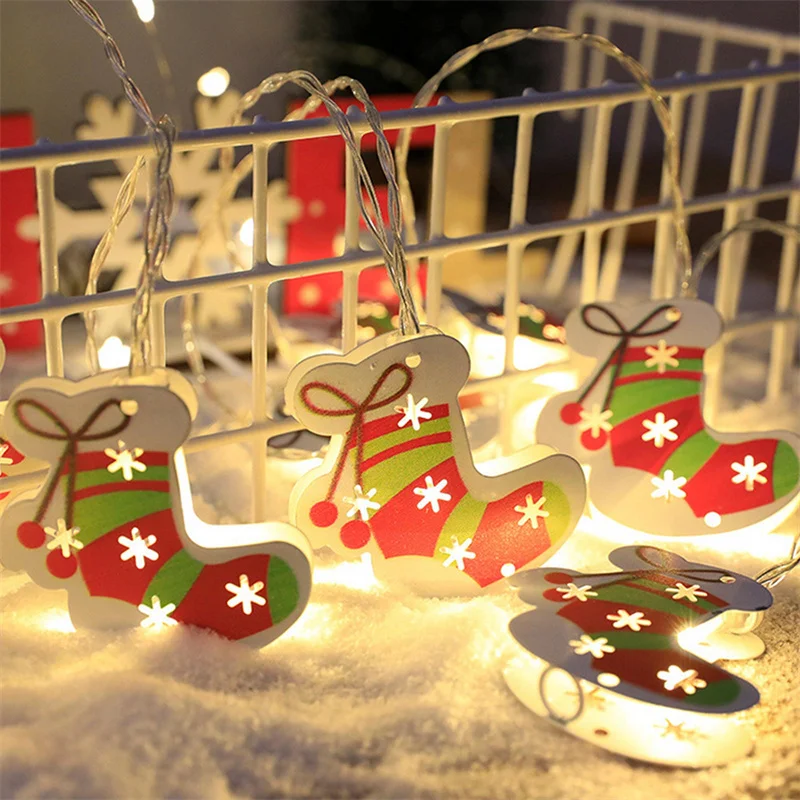 

9.84ft Sock LED String Lights Fairy Light Outdoor Battery Operated Sock Lamps Xmas Christmas Decoration Room Party Wedding Decor