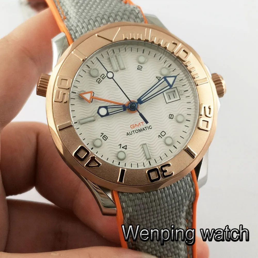 Bliger Новые 41 мм Мужские Топ часы с сапфировым стеклом нержавеющая сталь Безель