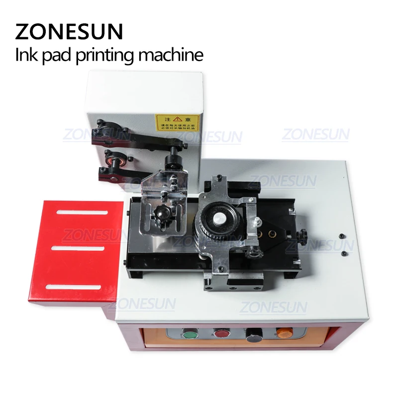 ZONESUN Automatic Ink Pad Printing Machine Electric Production Date Coding Machine Plastic Milk Carton Bottle Glass Pad Printer