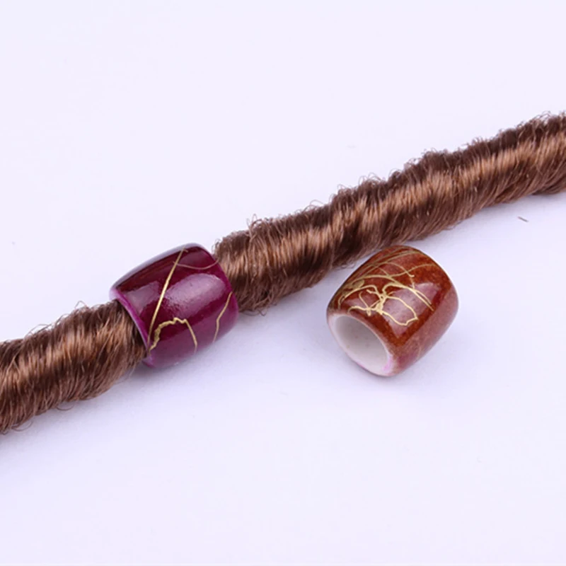 100pcs/bag Acrylic Hair Beads 6.8mm big Hole Dreadlock for Jumbo Braid Accessories | Красота и здоровье