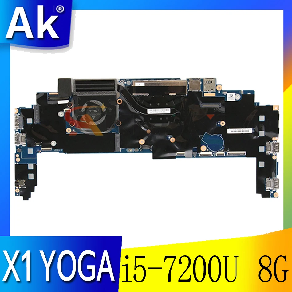 

Материнская плата для ноутбука LENOVO Thinkpad X1 Йога 2nd Gen 16822-1 448.0A913.0011 материнская плата ядра SR342 i5-7200U 8G DDR4 FRU:01AX845