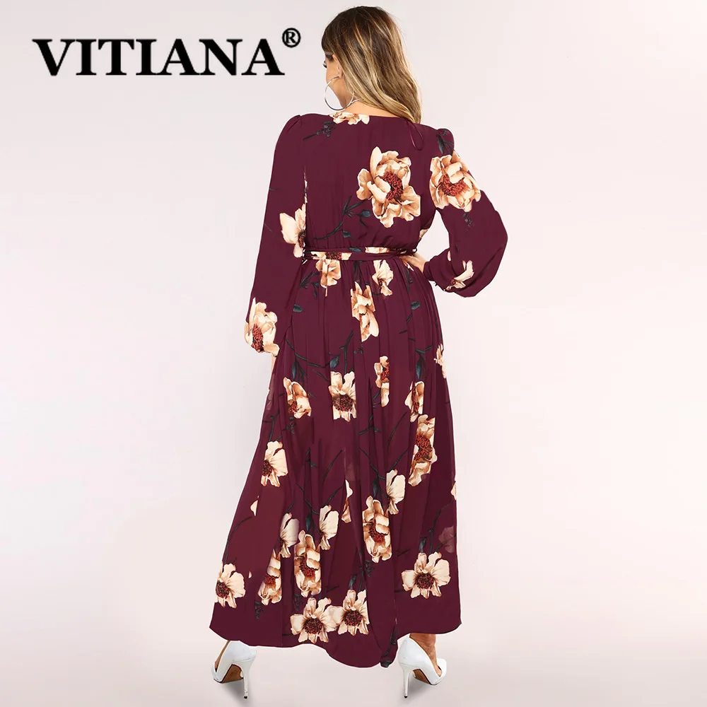 Женское вечернее платье VITIANA повседневное пляжное макси-платье до щиколотки с