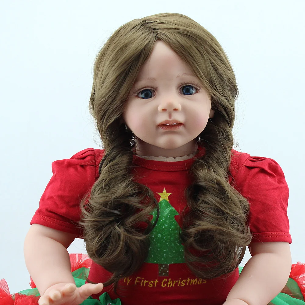 Kaydora 24 дюйма кукла принцессы 60 см длинные волосы младенец новорожденный