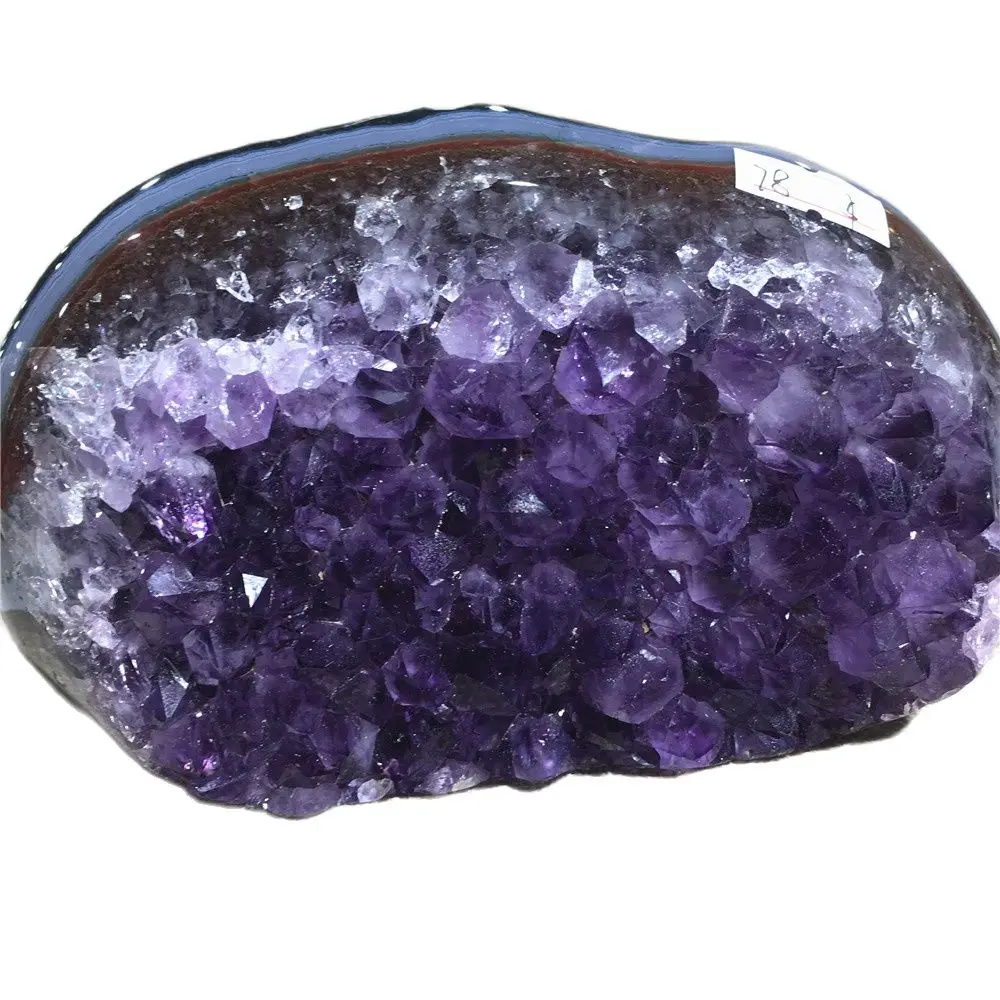 

Natural Amethyst Quartz Crystals Specimen Ornament For Home Decoration Wicca Chakra Energy Healing Purple Stone Agate Geode