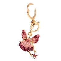 new european and american creative little angel key ring girl bag hang exquisite fairy car dangle jewelry pendant for women