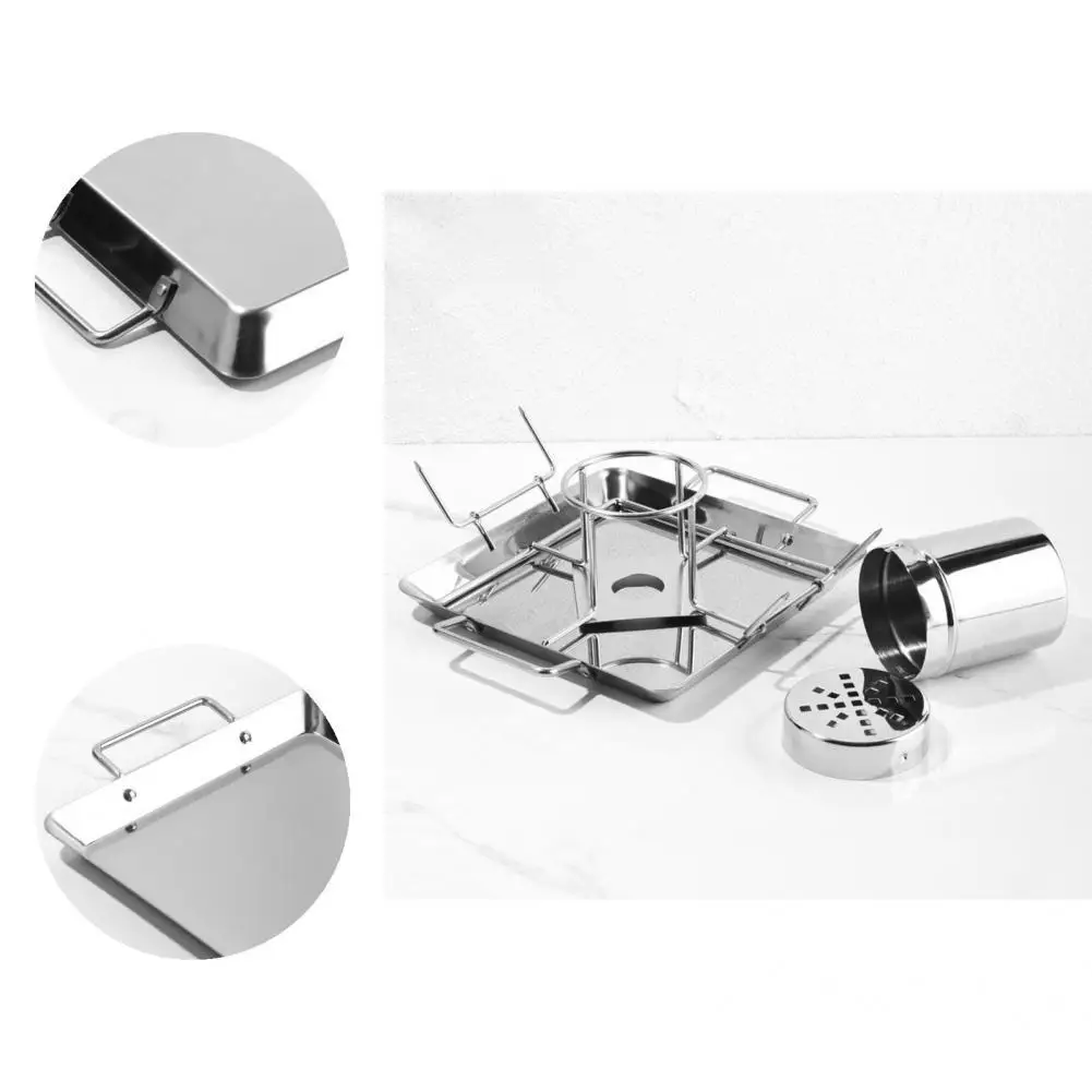 

Great Vertical BBQ Chicken Roasting Holder Grilling Stand Stainless Steel Roasting Stand Food Grade for Travel