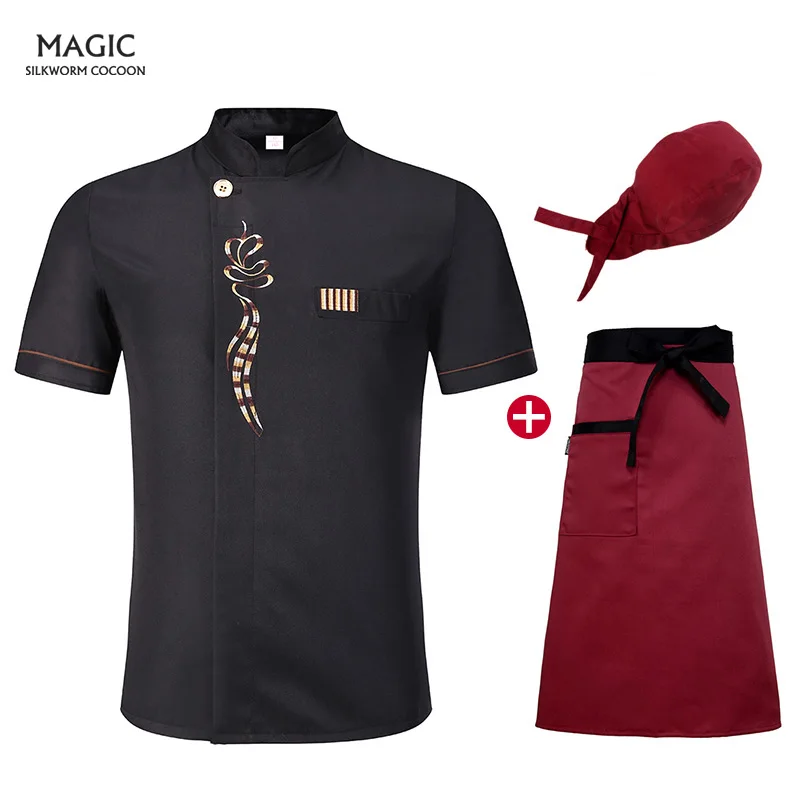 Дышащая летняя одежда для шеф-повара хлебобулочного питания унисекс кухонная