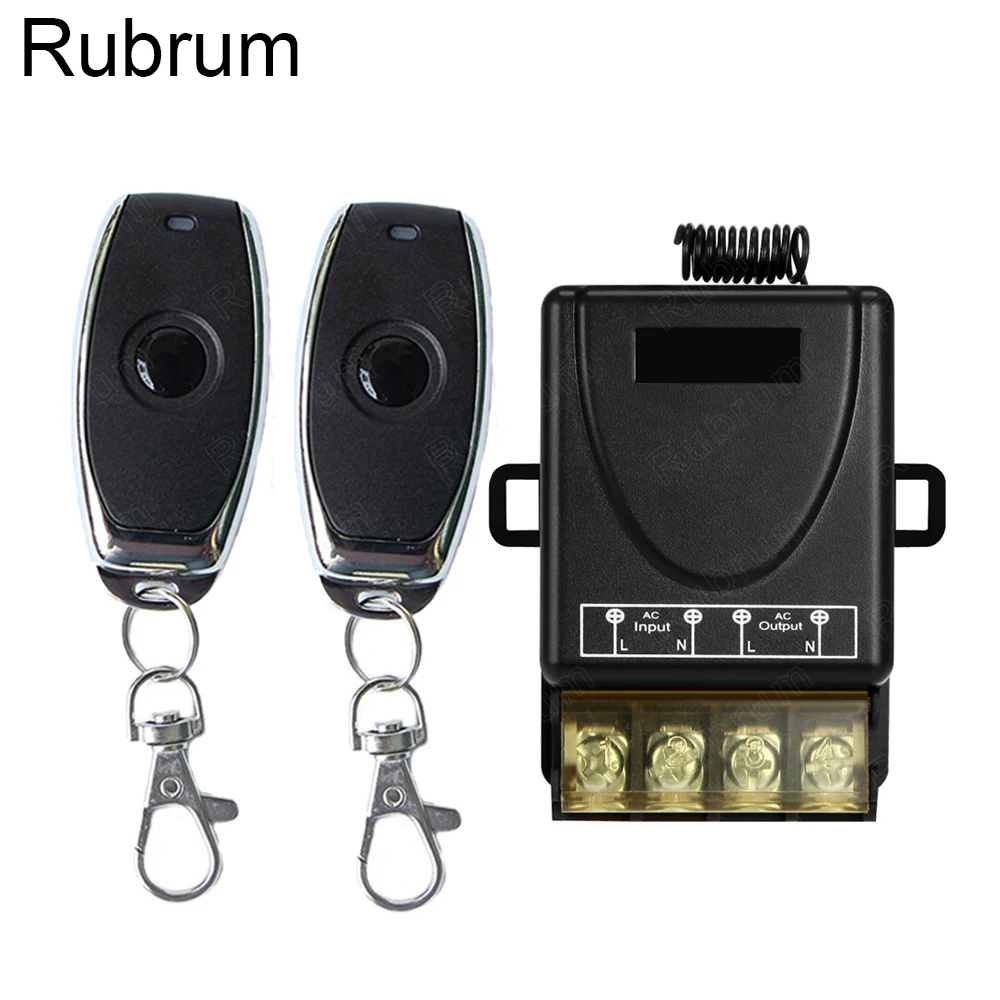Беспроводной пульт дистанционного управления Rubrum 433 МГц AC 220 В 30 А РЧ 1CH передатчик