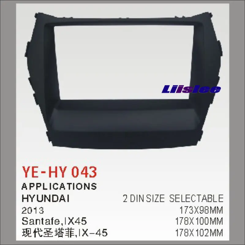 Каркас для модификации автомобиля и панель для Hyundai Santafe Ix-45 Ix45 2013 ABS Fascia Kits 2 Din DVD GPS Stereo Android Head Unit.