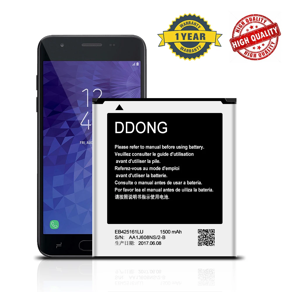 Аккумулятор 1500 мА/ч EB425161LU для Samsung GT S7562L S7560 S7566 S7568 S7572 S7580 i8190 I739 I8160 S7582 SM J105H J1