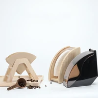 v60 hand brewed coffee filter paper holder v shaped rubber woodacrylic storage rack durable and firm filter paper box
