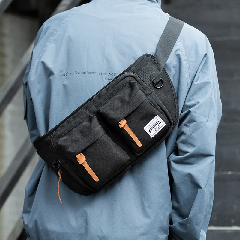 

Fashion Letter Waist Bags For Men Casual Nylon Waist Packs Hot Sale Unisex Belt Bag Fanny Pack Travel Storage Chest Bags Leg Bag