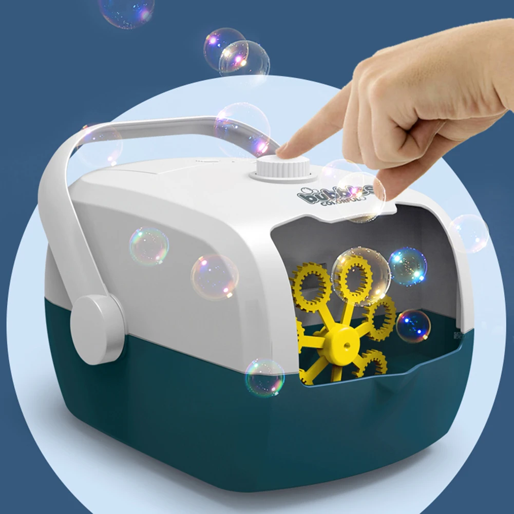 

Electric Bubble Blowing Machine Portable Bubble Maker Plastic Funny Blower Maker for Indoor Outdoor Playing Toy for Kids