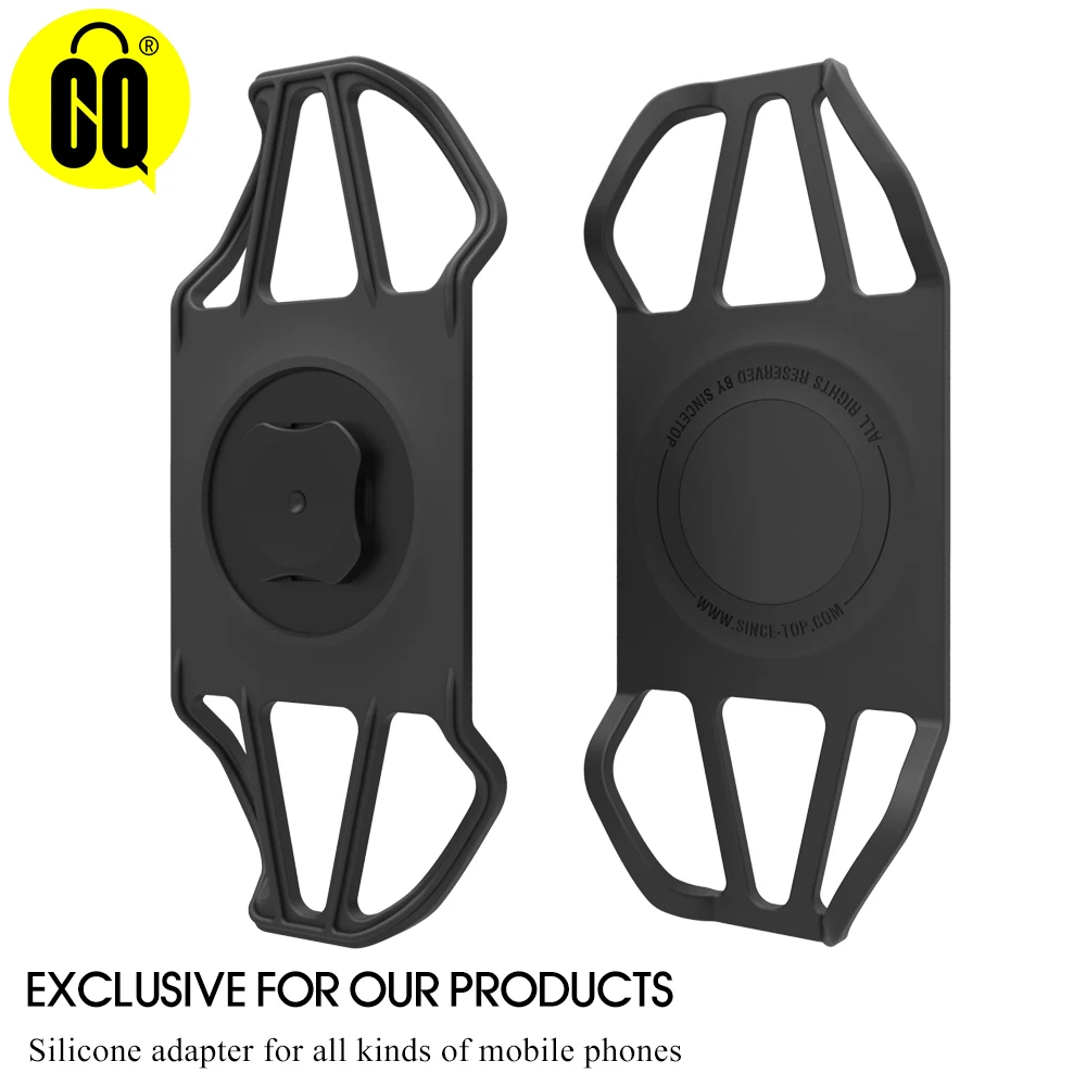 Black Universal Silicone Adapter Phone Holder For Air-vent/Car/Bike/Belt Clip/Wall/Armband/Wristband Mount