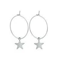 persoanlity five pointed star hoop earrings women girl party charm jewelry