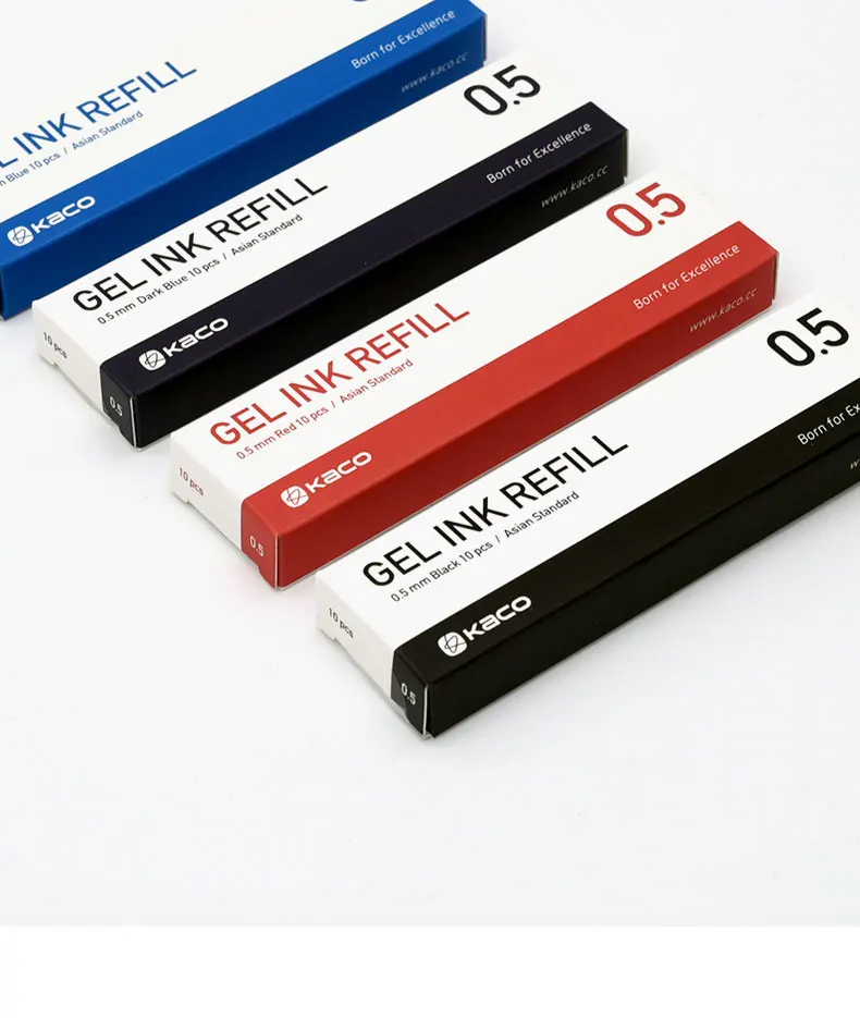

KACOGREEN стержни гелевые чернила заправка стандартные 10 шт./кор. гелевые ручки 0,5 мм ЕС/азиатские Сменные школьные и офисные принадлежности KACO чернила