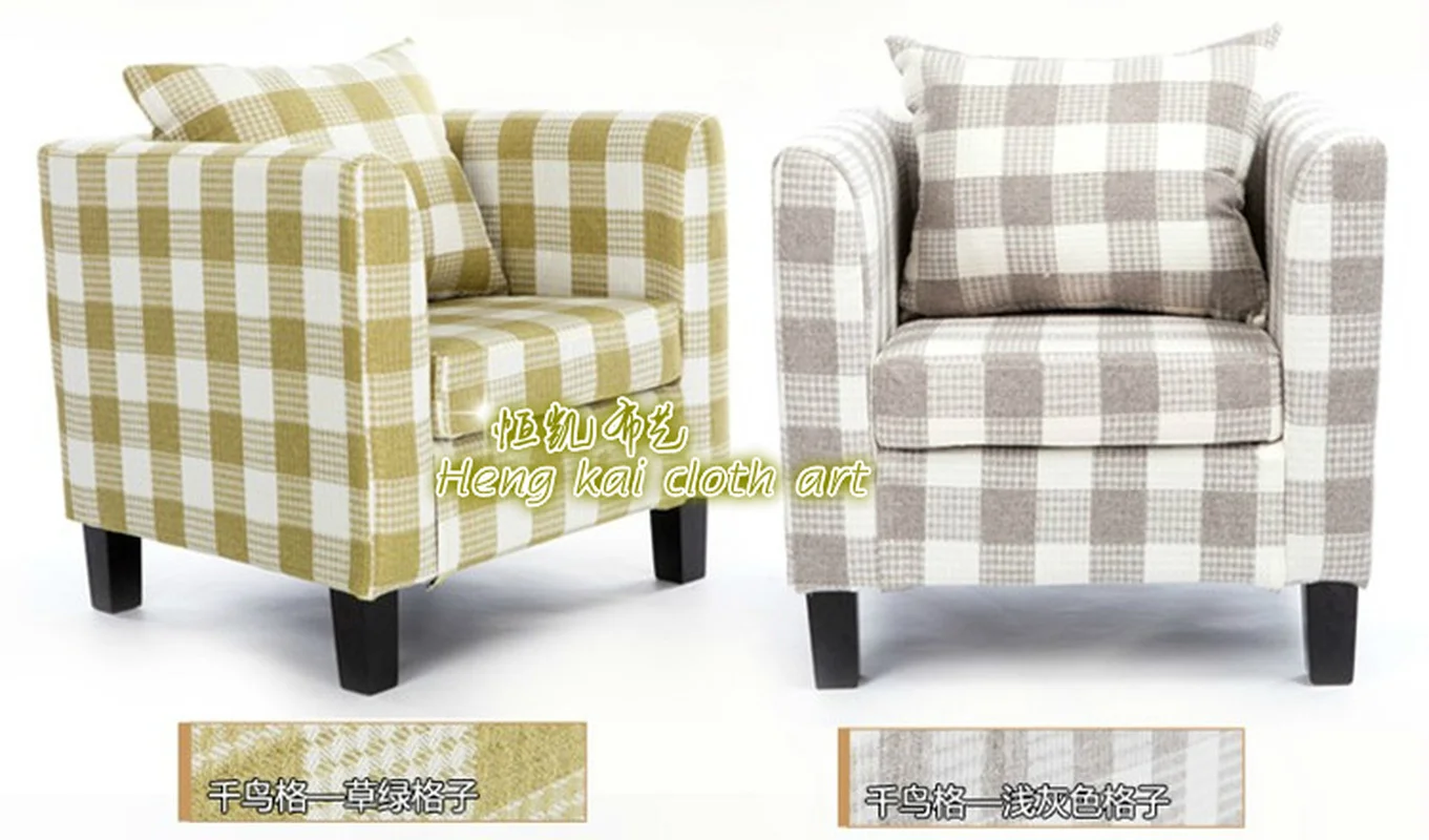 Ширина 58 дюймов диван качественная жидкая льняная клетчатая полоса однотонная