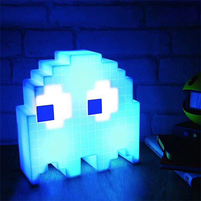 Детский светодиодный ночник Pacman мультяшный USB с изменением цвета для детей