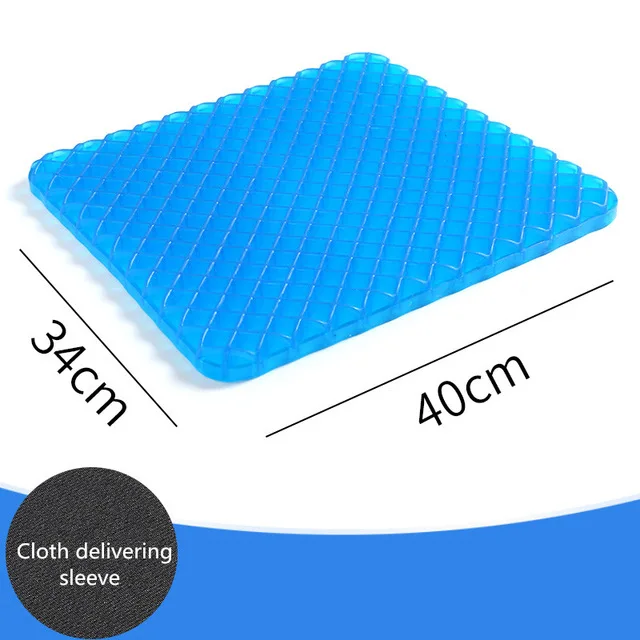 Square cushion 1000g Дорожное дышащее сиденье гелевая Подушка Coccyx ортопедический пенный наполнитель с эффектом памяти U массажные на сиденья кресло гелевая Подушка автомобиля u-образная подушка сиденья - Цвет: Square cushion 1000g