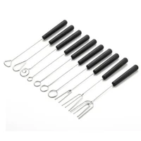 10 piece set of stainless steel chocolate fork baking cake decoration tools kitchen baking products