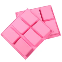 6 holes cake mold pan silicone rectangular chocolate soap mould baking tool tray candy fondant muffin bakeware accessories