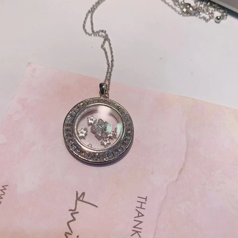 Роскошное круглое ожерелье Be 8 с кубическим цирконием женское кулоном для