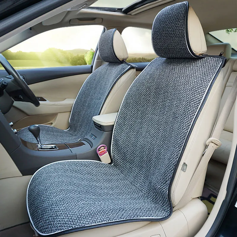 1шт ROWNFUR Универсальные автомобильные чехлы для передних сидений четырех сезонов защитный подушка из льна для интерьера.