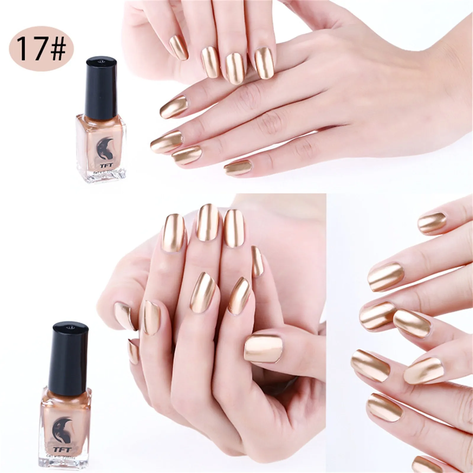 

TFT17 Metal Stainless Steel Color Mirror Polish Nail Polish Set 19 Bottles 6ML esmalte semipermanente vernis ongle normal