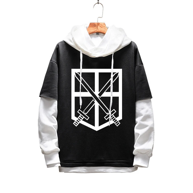 Men Women Hoodies Anime Attack on Titan Hoodie Pullover Hooded Sweatshirt Sportswear Cosplay Costume Hip-Hop Hood Coat Outerwear | Мужская